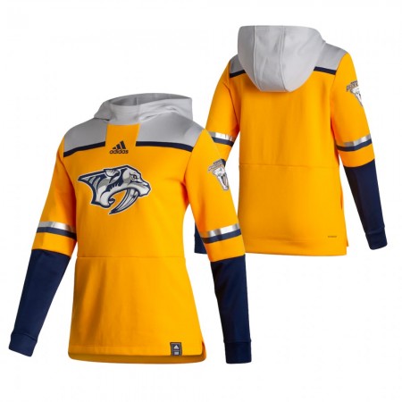 Herren Nashville Predators Blank 2020-21 Reverse Retro Pullover Hooded Sweatshirt
